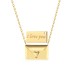 DIY Letters Love Heart Envelop Pendant Necklace 8000258
