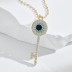 Blue Zirconia Evil Eye Key Pendant Necklace 80200259