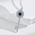Blue Zirconia Evil Eye Key Pendant Necklace 80200259