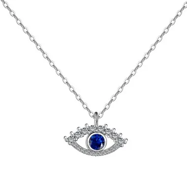 Unique Zirconia Evil Eye Pendant Necklace 80200261