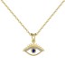 Shiny Zirconia Evil Eye Pendant Necklace 80200262