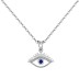 Shiny Zirconia Evil Eye Pendant Necklace 80200262