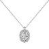 Sparkle Oval Cluster Zirconia Pendant Party Necklace 80200263