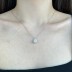 Sparkle Oval Cluster Zirconia Pendant Party Necklace 80200263