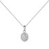 Vintage Oval Cluster Zirconia Pendant Party Necklace 80200264