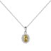 Vintage Oval Cluster Zirconia Pendant Party Necklace 80200264