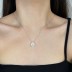 Vintage Teardrop Cluster Zirconia Pendant Party Necklace 80200265