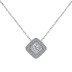 8A Zirconia Square Pendant Party Necklace 80200266