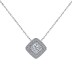 8A Zirconia Square Pendant Party Necklace 80200266