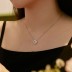 8A Zirconia Square Pendant Party Necklace 80200266