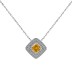 8A Zirconia Square Pendant Party Necklace 80200266