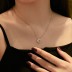 8A Zirconia Square Pendant Party Necklace 80200266