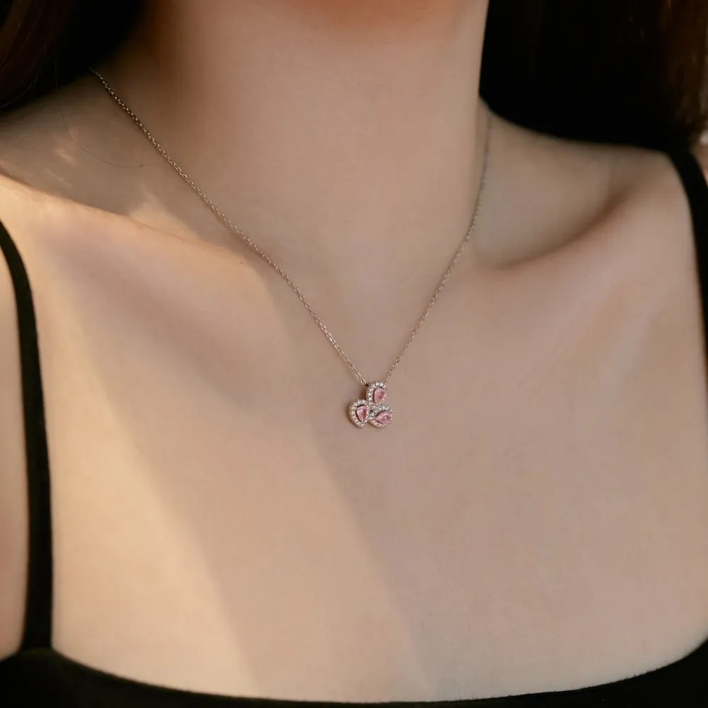 Vintage Teardrop Zirconia Pendant Party Necklace 80200267 - image1
