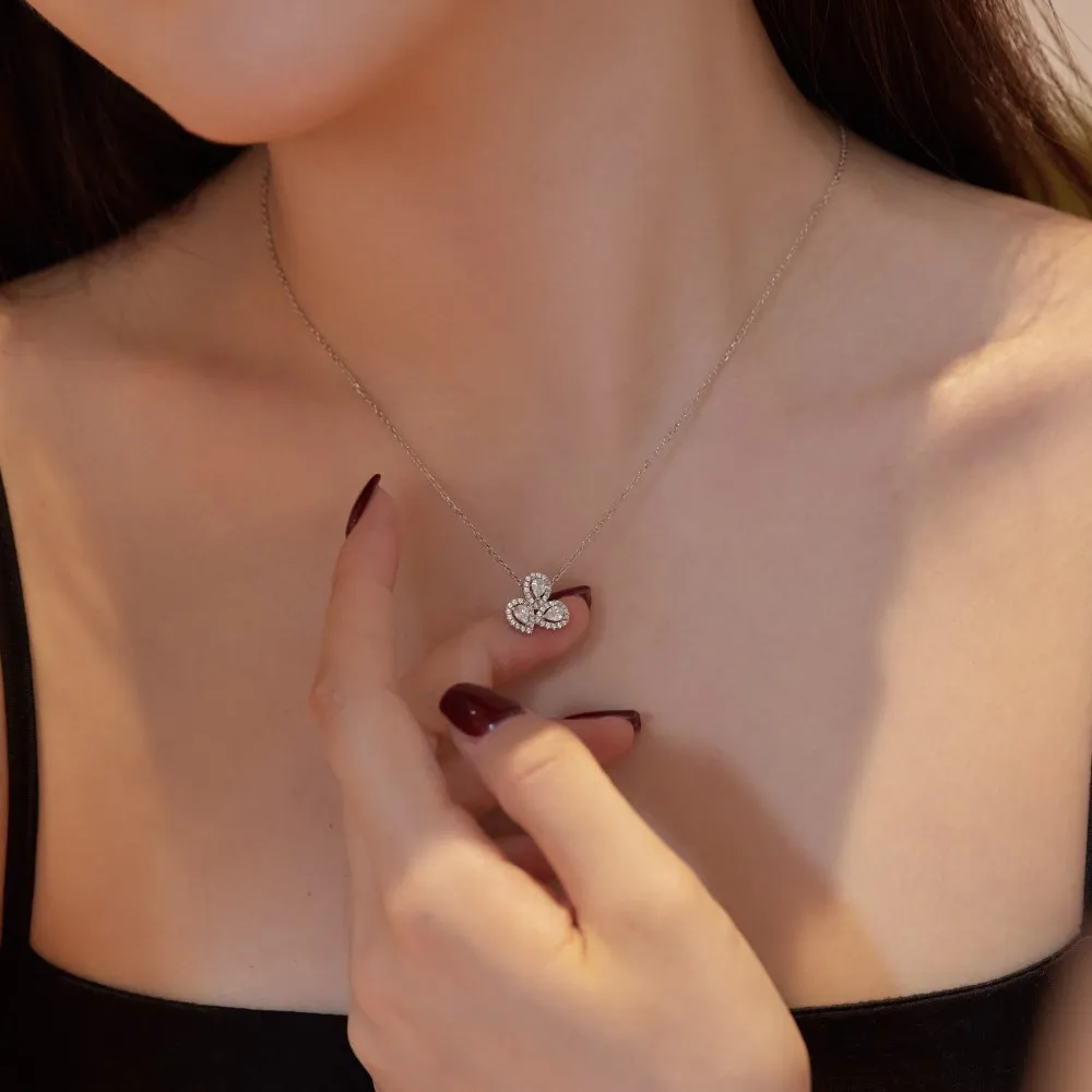 Vintage Teardrop Zirconia Pendant Party Necklace 80200267 - image2