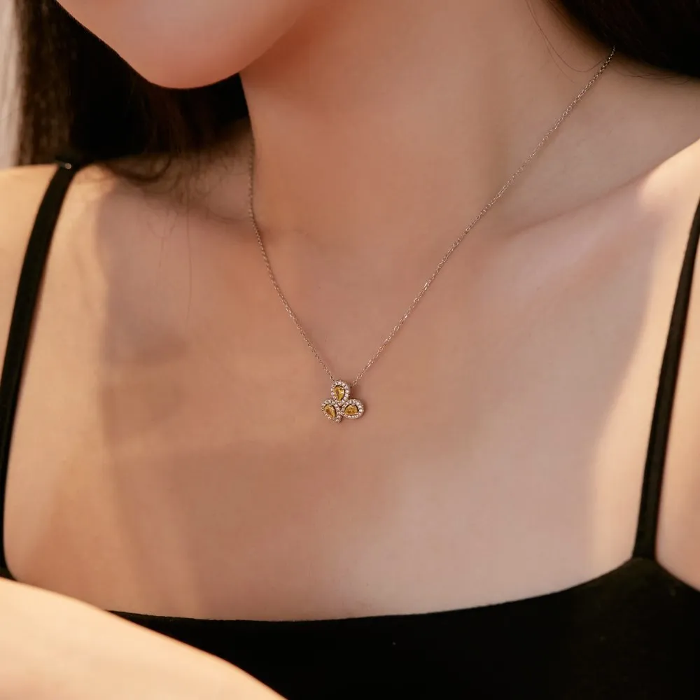 Vintage Teardrop Zirconia Pendant Party Necklace 80200267 - image3