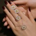 8A Zirconia Daisy Flower Pendant Party Necklace 80200268