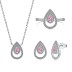 Classical Teardrop Zirconia Pendant Party Necklace 80200269