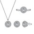 Shiny Round Zirconia Pendant Party Necklace 80200271