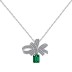 Luxury Emerald Zirconia Bow Party Necklace 80200273
