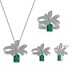 Luxury Emerald Zirconia Bow Party Necklace 80200273