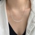 Shiny Smile Crescent Zirconia Pendant Necklace 80200277