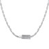 Vintage Twist Cuboid Zirconia Pendant Necklace 80200278