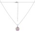 Shiny Rainbow Flower Zirconia Pendant Party Necklace 80200280