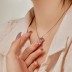 Shiny Rainbow Square Zirconia Pendant Party Necklace 80200281