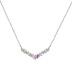 Shiny Rainbow Arrow Zirconia Pendant Party Necklace 80200282