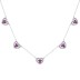 Sparkle Love Heart Zirconia Charm Party Necklace 80200283