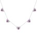 Sparkle Love Heart Zirconia Charm Party Necklace 80200283