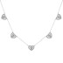 Sparkle Love Heart Zirconia Charm Party Necklace 80200283