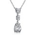 Sparkle Love Heart Teardrop Zirconia Party Necklace 80200285