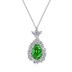 8A Teardrop Flower Zirconia Party Pendant Necklace 80200286