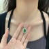 8A Teardrop Flower Zirconia Party Pendant Necklace 80200286