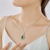 8A Teardrop Flower Zirconia Party Pendant Necklace 80200286