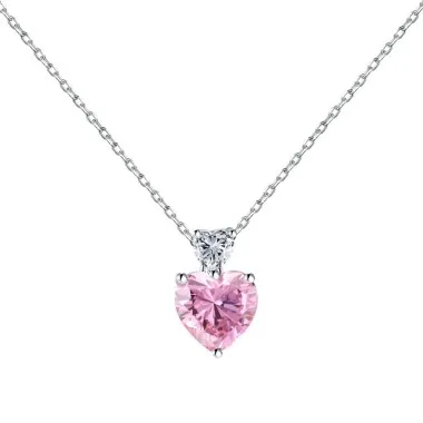 Sparkle Love Heart Zirconia Party Pendant Necklace 80200288