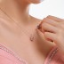 Sparkle Love Heart Zirconia Party Pendant Necklace 80200288