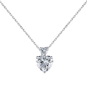 Sparkle Love Heart Zirconia Party Pendant Necklace 80200288