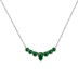 Shiny Crescent Teardrop Zirconia Pendant Necklace 80200290