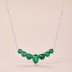 Shiny Crescent Teardrop Zirconia Pendant Necklace 80200290