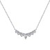 Shiny Crescent Teardrop Zirconia Pendant Necklace 80200290