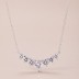 Shiny Crescent Teardrop Zirconia Pendant Necklace 80200290