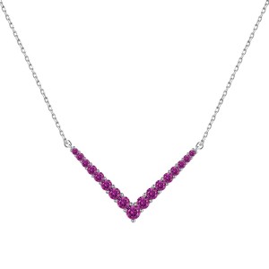 Arrow V Zirconia Pendant Party Necklace 80200292