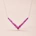 Arrow V Zirconia Pendant Party Necklace 80200292