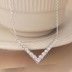 Arrow V Zirconia Pendant Party Necklace 80200292