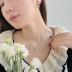 Luxury Pearl Zirconia Pendant Party Necklace 80200293