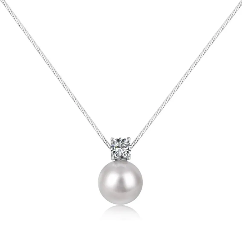 Luxury Pearl Zirconia Pendant Party Necklace 80200293