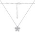 Sparkle Zirconia Flower Pendant Party Necklace 80200296