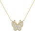 Luxury Butterfly Zirconia Pendant Party Necklace 80200298
